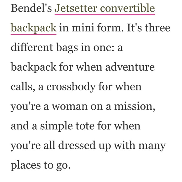 HENRI BENDEL Mini Jettsetter Backpack - Picture 17 of 17